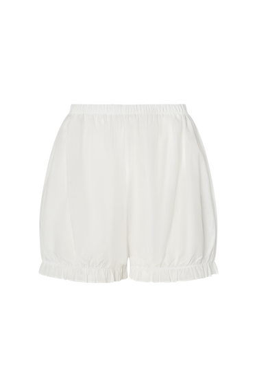 White shorts on a white background