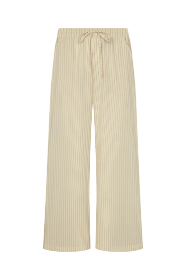 Yellow striped pants on a white background.