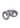 Striped purple and yellow rubber band on a white background