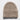 Brown knitted beanie on a white background