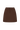 Brown skirt with a drawstring waist on a white background.