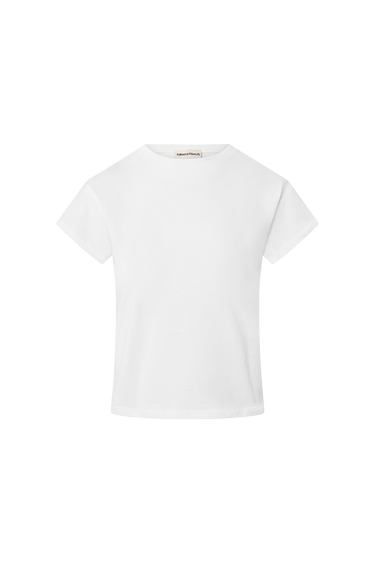 White t-shirt on a white background