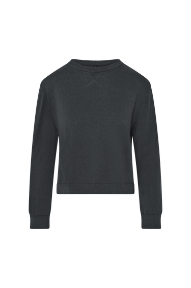 Black long-sleeve shirt on a white background