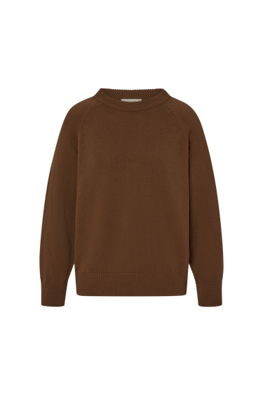 Brown sweater on a white background