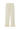 Cream pants with ruffled ankle hem on a white background.