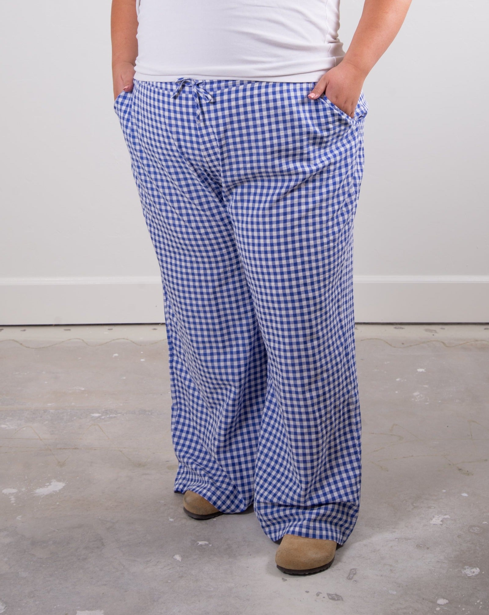 The Perfect Pant - Blue Gingham