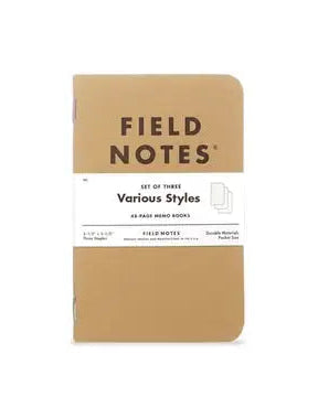 Field Notes notebook with a brown cover on a white background