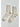 Pair of cream-colored textured socks on a light gray background
