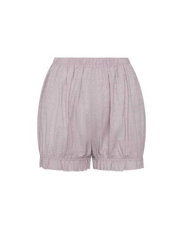 Light purple shorts on a white background