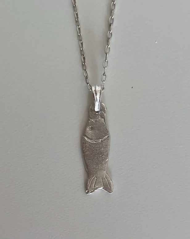 Fish Milagro Necklace - Silver