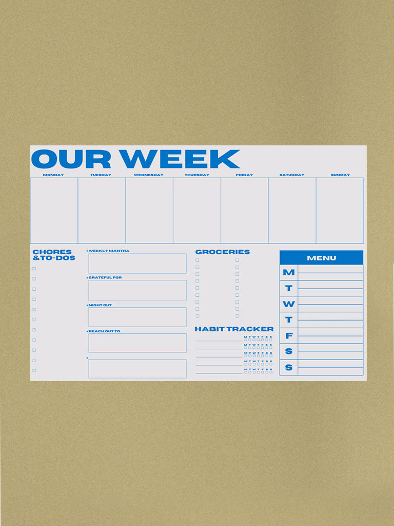 Our Week Planner Pad - Light Blue/Blue