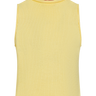 Yellow sleeveless top on a white background