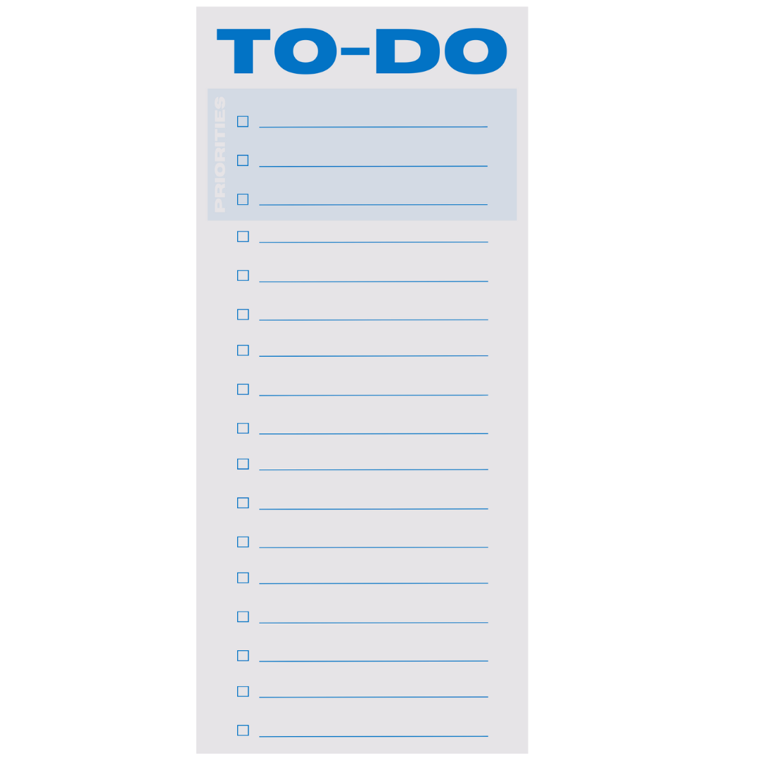 Bloc de notas con lista de tareas pendientes - Azul claro/Azul