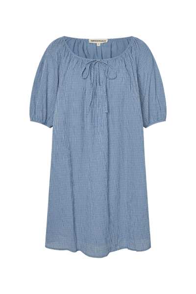 Lawn Dress in Blue Plaid – sønderhaus