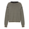 Black and white striped sweater on a white background.