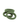 Green and beige striped rubber band on a white background