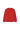 Red knit sweater with rolled hems on a white background.