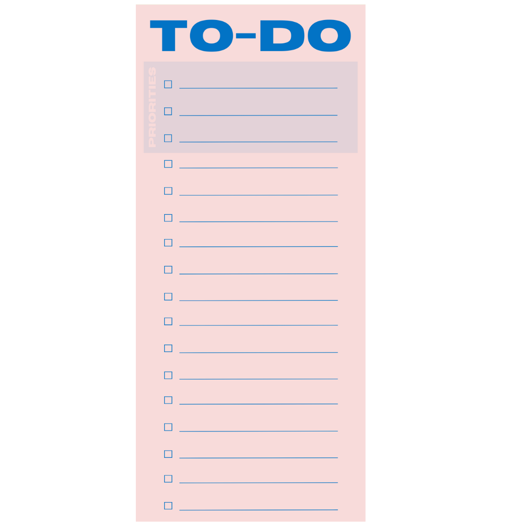 Bloc de notas con lista de tareas pendientes - Rosa/Azul