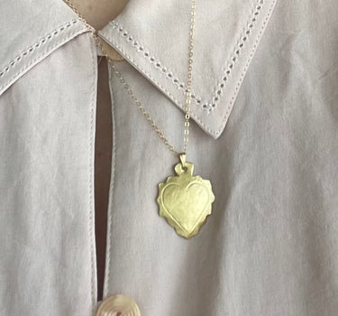 Heart Milagro Necklace - Gold