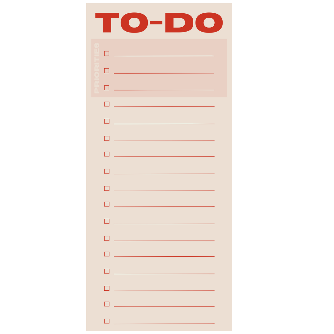 To-do List Pad - Pink/Red