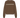 Brown sweater with two white stripes on a white background.