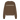 Brown sweater with two white stripes on a white background.