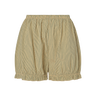 Green striped bloomer-style shorts on a white background