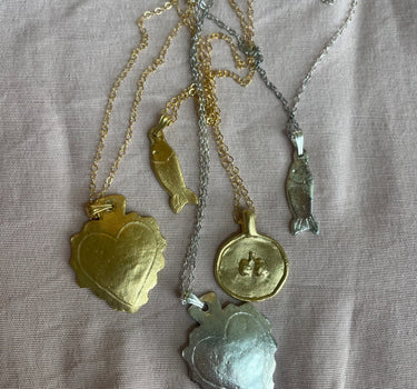 Heart Milagro Necklace - Gold