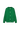 Green cardigan with white buttons on a white background