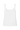 White tank top with thin straps on a white background.