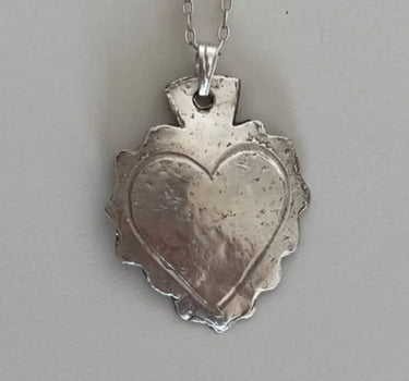 Heart Milagro Necklace - Silver