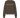 Brown sweater with a red stripe and a yellow stripe on a white background.
