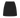 Black skirt with a drawstring waist on a white background.