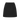 Black skirt with a drawstring waist on a white background.