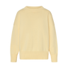 Butter yellow sweater on a white background.
