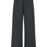 Black wide-leg pants with a drawstring waist on a white background