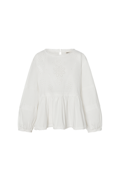 Eyelet Blouse - White – sønderhaus