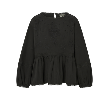 Eyelet Blouse - Black