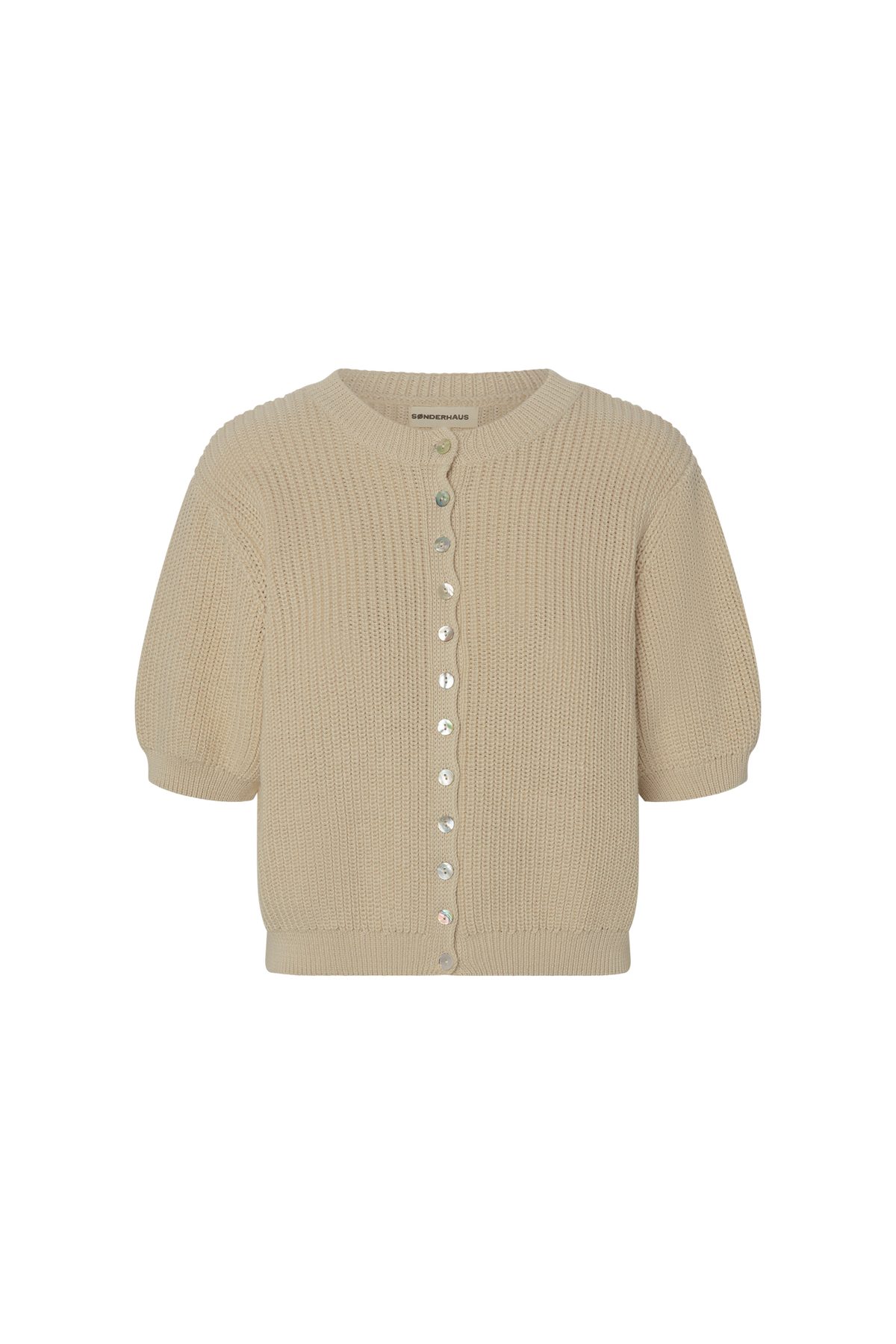 Coastal Cardigan in Sand – sønderhaus
