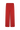 Red knit sweater pants on a white background.