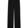 Black knit sweater pants on a white background.