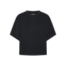 Navy blue t-shirt on a white background