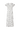 White dress with black polka dots on a white background