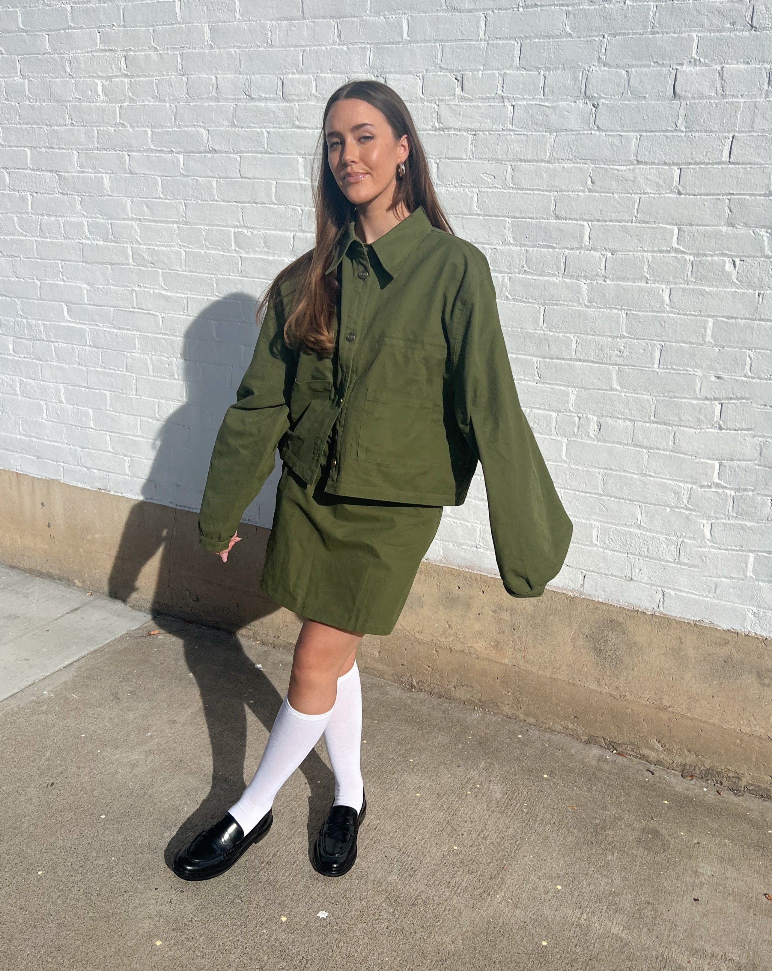 La falda pantalón Amelie - Verde militar