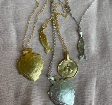 Heart Milagro Necklace - Silver
