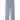 Blue striped pants with ruffled ankle hem on a white background.