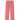 Red gingham pants with ruffled hem on a white background