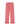 Red gingham pants with ruffled hem on a white background