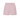 Pink plaid boxer-style shorts with a ruffle detail at the bottom on a white background.