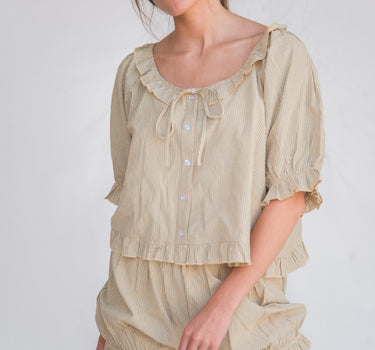 Ensemble de nuit Romeo à rayures vertes